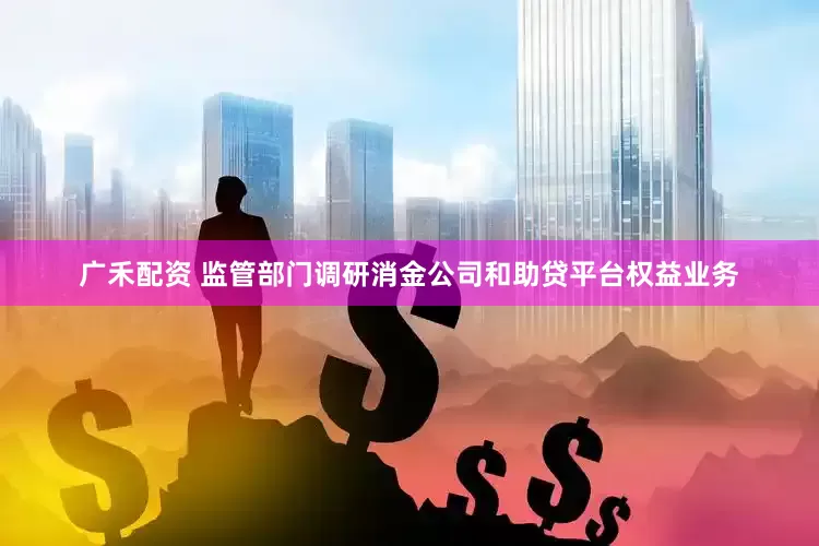 广禾配资 监管部门调研消金公司和助贷平台权益业务